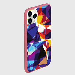 Чехол iPhone 11 Pro матовый Мозаичный узор, цвет: 3D-малиновый — фото 2