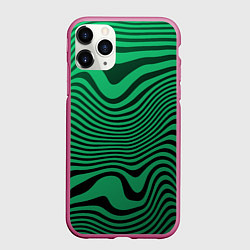 Чехол iPhone 11 Pro матовый Абстрактный узор волн