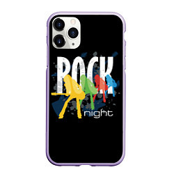 Чехол iPhone 11 Pro матовый Rock Night, цвет: 3D-светло-сиреневый