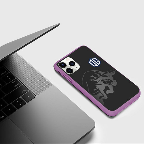 Чехол iPhone 11 Pro матовый Форма OG / 3D-Фиолетовый – фото 3