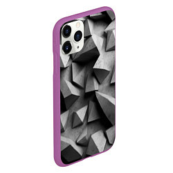 Чехол iPhone 11 Pro матовый Белокаменный паттерн, цвет: 3D-фиолетовый — фото 2