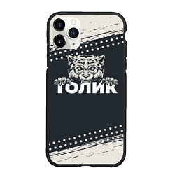 Чехол iPhone 11 Pro матовый Толик зубастый волк