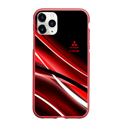 Чехол iPhone 11 Pro матовый Mitsubishi emblem Митсубиши, цвет: 3D-красный