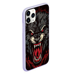 Чехол iPhone 11 Pro матовый Wolf fantasy, цвет: 3D-светло-сиреневый — фото 2