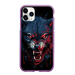 Чехол iPhone 11 Pro матовый Wolf fantasy, цвет: 3D-фиолетовый