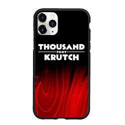 Чехол iPhone 11 Pro матовый Thousand Foot Krutch red plasma, цвет: 3D-черный
