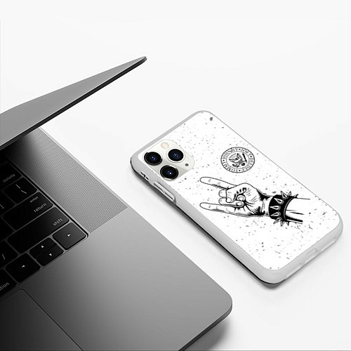 Чехол iPhone 11 Pro матовый Ramones и рок символ / 3D-Белый – фото 3