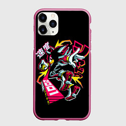 Чехол iPhone 11 Pro матовый Шэдоу - Sonic, цвет: 3D-малиновый