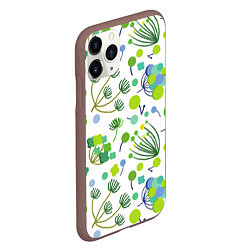Чехол iPhone 11 Pro матовый Green bloom, цвет: 3D-коричневый — фото 2