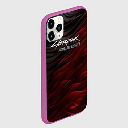 Чехол iPhone 11 Pro матовый Cyberpunk 2077 phantom liberty black red, цвет: 3D-фиолетовый — фото 2
