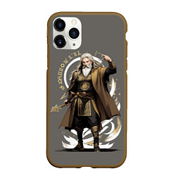 Чехол iPhone 11 Pro матовый Бог Odin - мифы древних славян, цвет: 3D-коричневый
