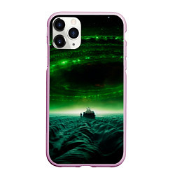 Чехол iPhone 11 Pro матовый Космический шторм, цвет: 3D-розовый