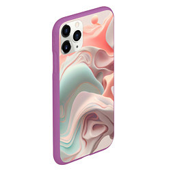 Чехол iPhone 11 Pro матовый Нюдовый всплеск, цвет: 3D-фиолетовый — фото 2