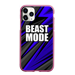 Чехол iPhone 11 Pro матовый Beast mode - синяя униформа, цвет: 3D-малиновый