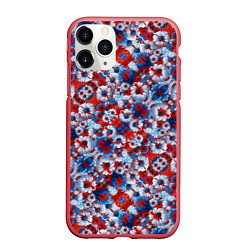 Чехол iPhone 11 Pro матовый Цветы России, цвет: 3D-красный