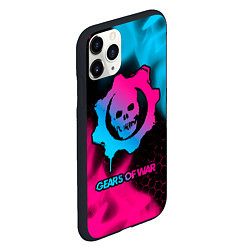 Чехол iPhone 11 Pro матовый Gears of War - neon gradient, цвет: 3D-черный — фото 2