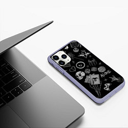 Чехол iPhone 11 Pro матовый Sad art, цвет: 3D-светло-сиреневый — фото 2