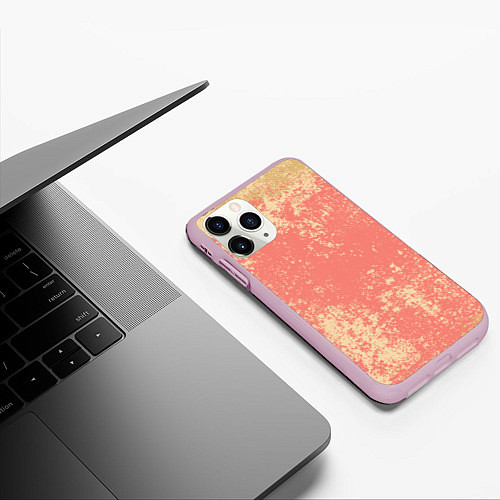 Чехол iPhone 11 Pro матовый Crema pattern / 3D-Розовый – фото 3