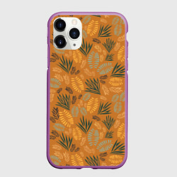 Чехол iPhone 11 Pro матовый Мексиканские оранжевые папаротники, цвет: 3D-фиолетовый