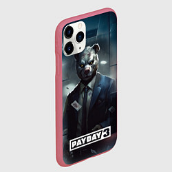 Чехол iPhone 11 Pro матовый Payday 3 bear, цвет: 3D-малиновый — фото 2
