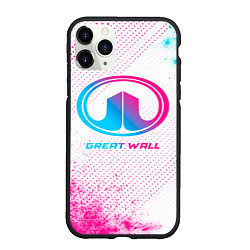 Чехол iPhone 11 Pro матовый Great Wall neon gradient style, цвет: 3D-черный