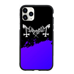 Чехол iPhone 11 Pro матовый Mayhem purple grunge, цвет: 3D-черный