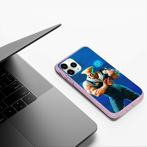 Чехол iPhone 11 Pro матовый Street Fighter 6: Guile / 3D-Розовый – фото 3