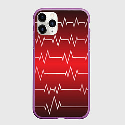 Чехол iPhone 11 Pro матовый Pulse, цвет: 3D-фиолетовый
