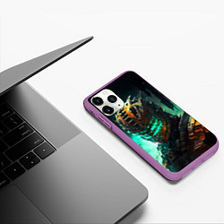 Чехол iPhone 11 Pro матовый Dead Space horror, цвет: 3D-фиолетовый — фото 2