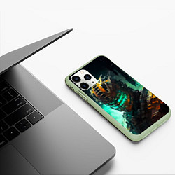 Чехол iPhone 11 Pro матовый Dead Space horror, цвет: 3D-салатовый — фото 2