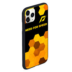 Чехол iPhone 11 Pro матовый Need for Speed - gold gradient: символ сверху, цвет: 3D-черный — фото 2