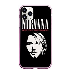 Чехол iPhone 11 Pro матовый Nirvana - Kurt Cobain, цвет: 3D-розовый