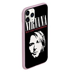 Чехол iPhone 11 Pro матовый Nirvana - Kurt Cobain, цвет: 3D-розовый — фото 2