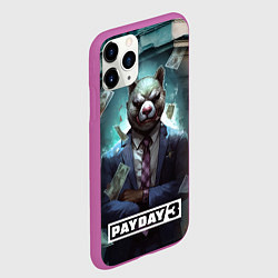 Чехол iPhone 11 Pro матовый Payday 3 bear, цвет: 3D-фиолетовый — фото 2