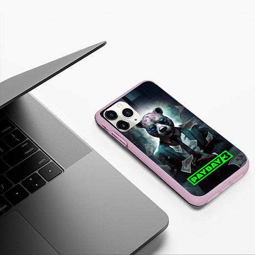 Чехол iPhone 11 Pro матовый Payday 3 bear / 3D-Розовый – фото 3