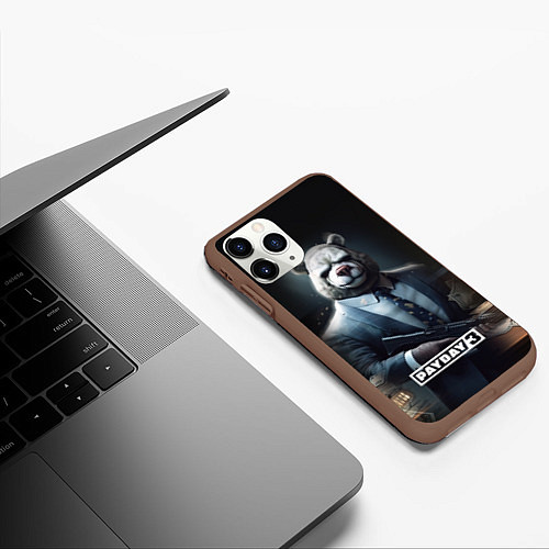 Чехол iPhone 11 Pro матовый Payday3 bear / 3D-Коричневый – фото 3