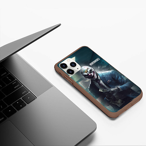 Чехол iPhone 11 Pro матовый Payday 3 mask / 3D-Коричневый – фото 3