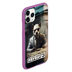 Чехол iPhone 11 Pro матовый Payday 3 dog, цвет: 3D-фиолетовый — фото 2