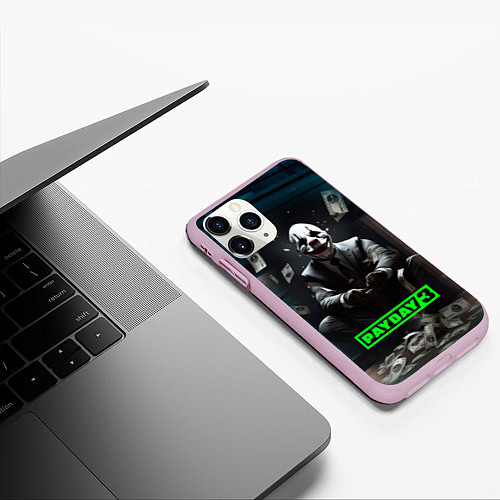 Чехол iPhone 11 Pro матовый Payday 3 game / 3D-Розовый – фото 3