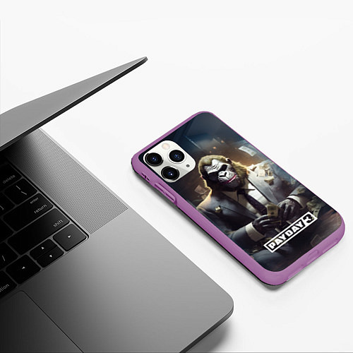 Чехол iPhone 11 Pro матовый Gorilla Payday 3 / 3D-Фиолетовый – фото 3