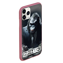 Чехол iPhone 11 Pro матовый Payday 3 big gorilla, цвет: 3D-малиновый — фото 2