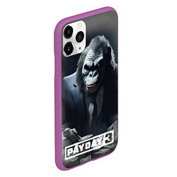 Чехол iPhone 11 Pro матовый Payday 3 big gorilla, цвет: 3D-фиолетовый — фото 2