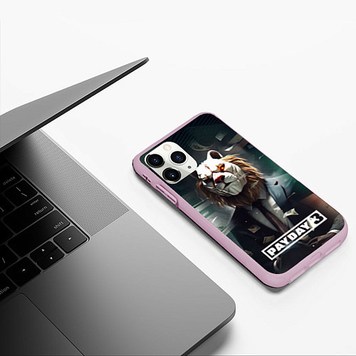 Чехол iPhone 11 Pro матовый Payday 3 lion / 3D-Розовый – фото 3