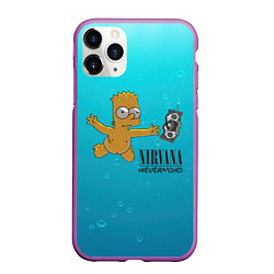 Чехол iPhone 11 Pro матовый Nirvana - Simpson, цвет: 3D-фиолетовый