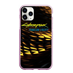 Чехол iPhone 11 Pro матовый Cyberpunk 2077 phantom liberty black gold