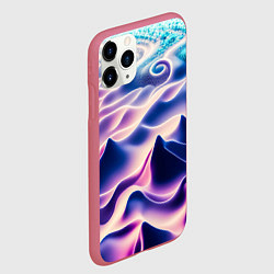 Чехол iPhone 11 Pro матовый Морское дно абстракция, цвет: 3D-малиновый — фото 2
