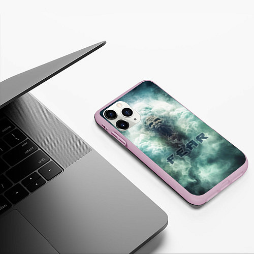 Чехол iPhone 11 Pro матовый Страх демон / 3D-Розовый – фото 3