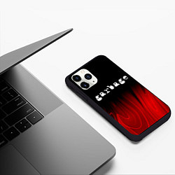 Чехол iPhone 11 Pro матовый Garbage red plasma, цвет: 3D-черный — фото 2