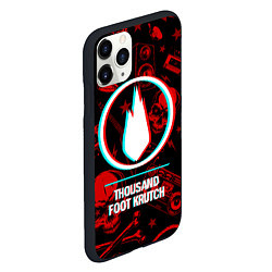 Чехол iPhone 11 Pro матовый Thousand Foot Krutch rock glitch, цвет: 3D-черный — фото 2