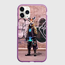 Чехол iPhone 11 Pro матовый Dude kangaroo - Bronx - New York, цвет: 3D-фиолетовый